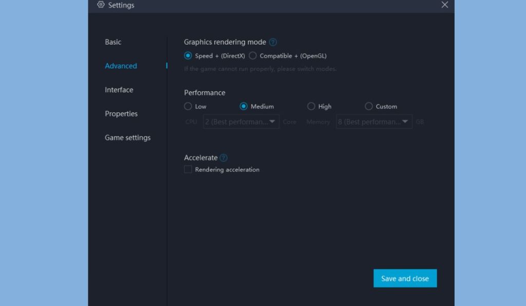 Optimizing MuMu Player Settings to Reduce Ping