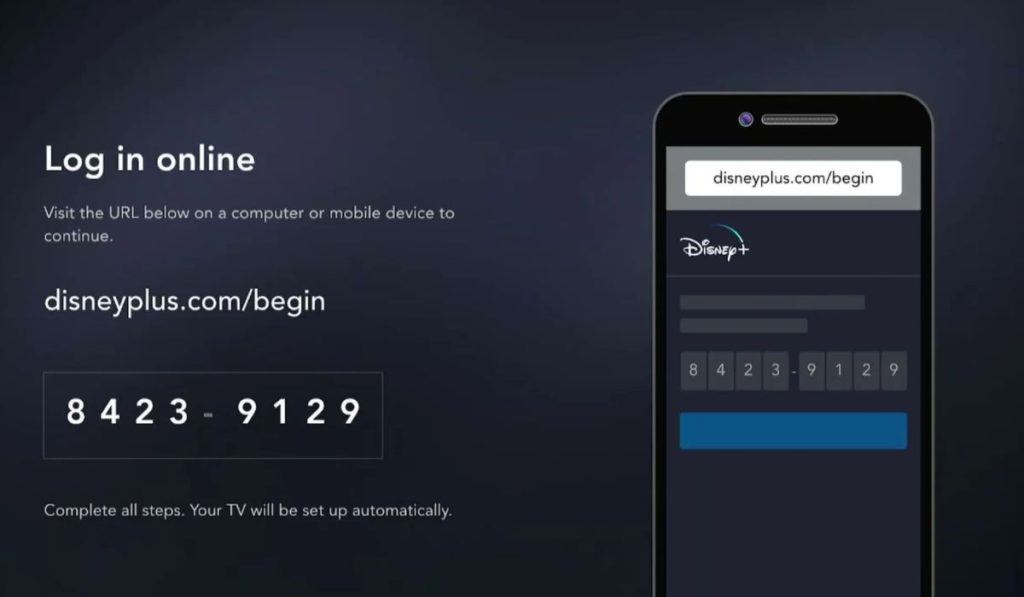 Steps to Activate Disney+ Using www.disneyplus.com/login/begin the 8-Digit Code