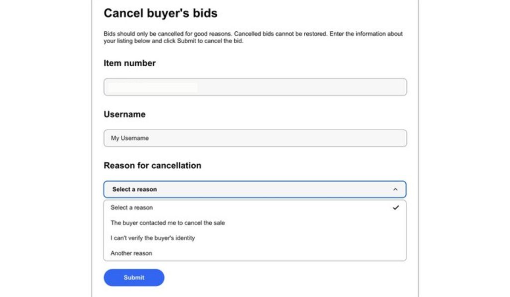 How to Cancel or Remove a Bid on eBay