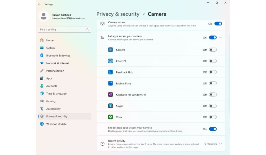 Check if Camera is Enabled on Windows or Mac