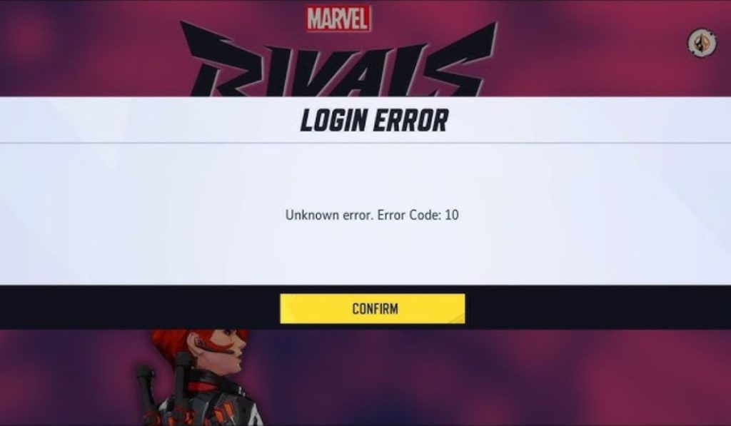 What is Marvel Rivals Error Code 10?