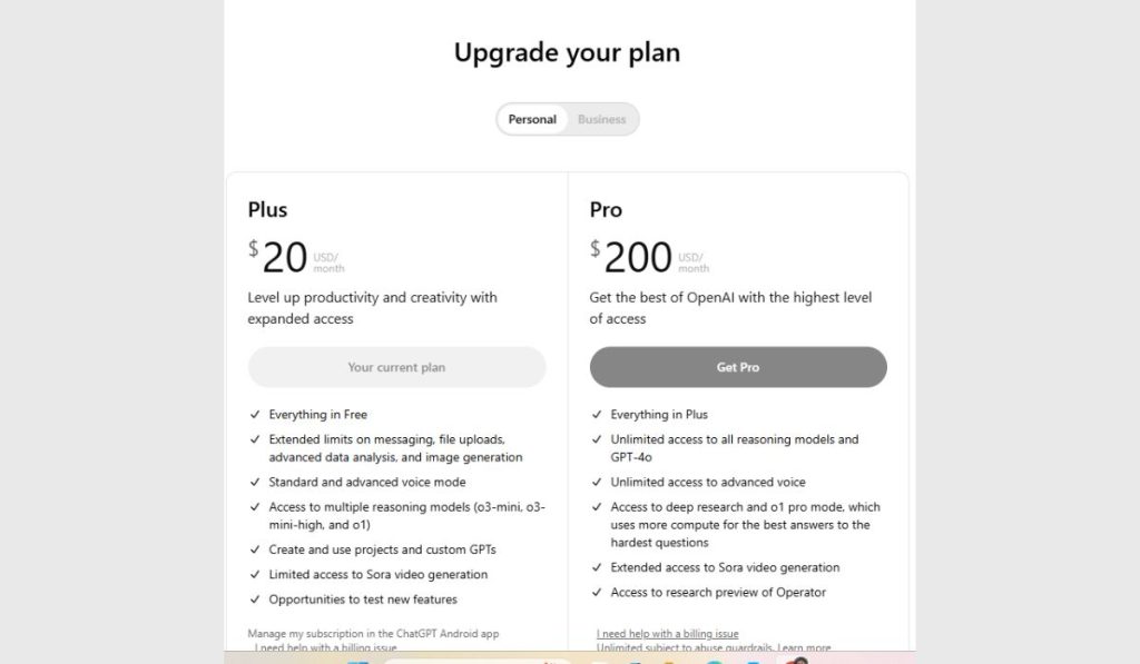 Understanding ChatGPT Plus Subscription and Billing