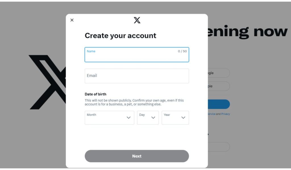 Choose your username (also called a handle) — this is how others will see you.