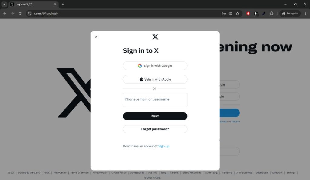 How to Log In to X