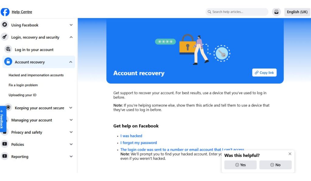 Start with the Facebook Help Center