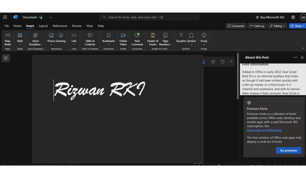 Type a Signature Using Cursive Fonts