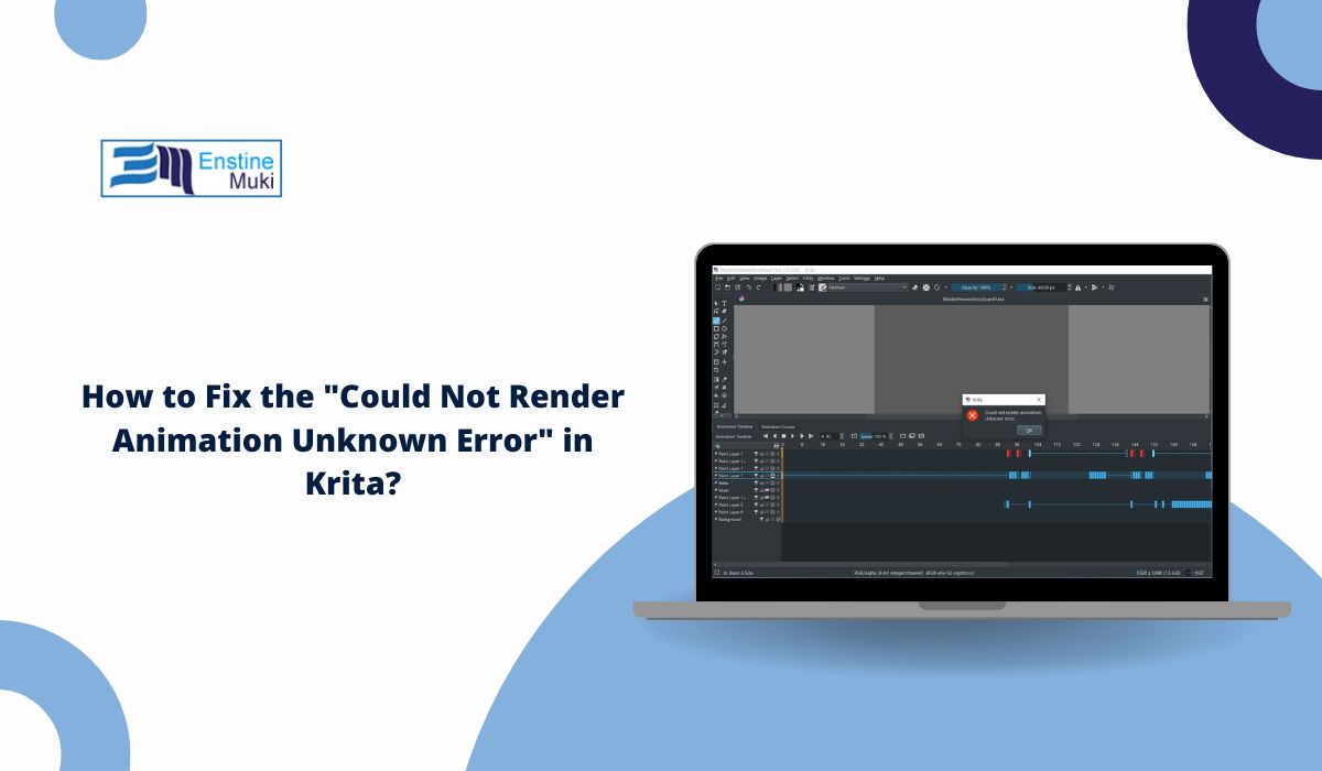 Fix the Could Not Render Animation Unknown Error in Krita