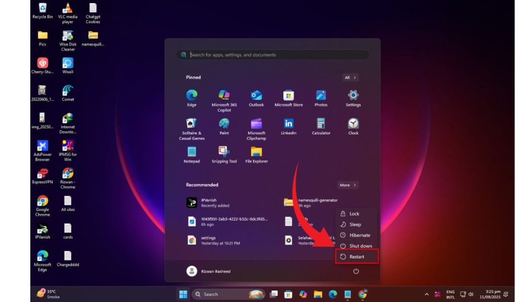 Restart PC and Launch as Administrator