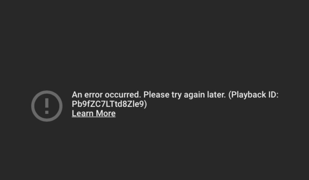 What Is the YouTube Playback ID Error?