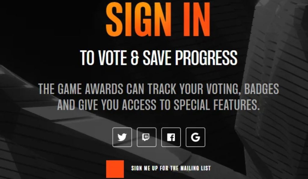 Check Your game awards Login Status and Sign In Again