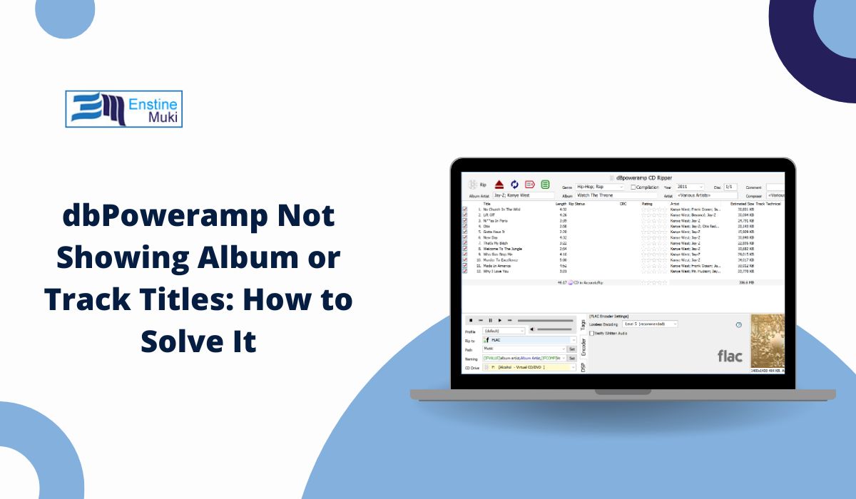 dbPoweramp Not Showing Album or Track Titles